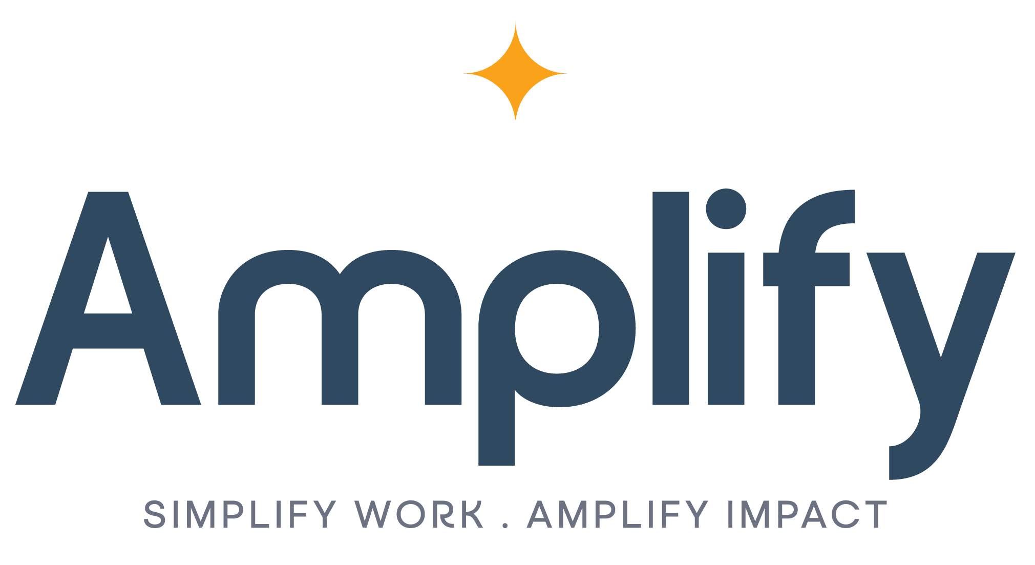 AMPLIFY leadership programme logo — Simplify Work, Amplify Impact