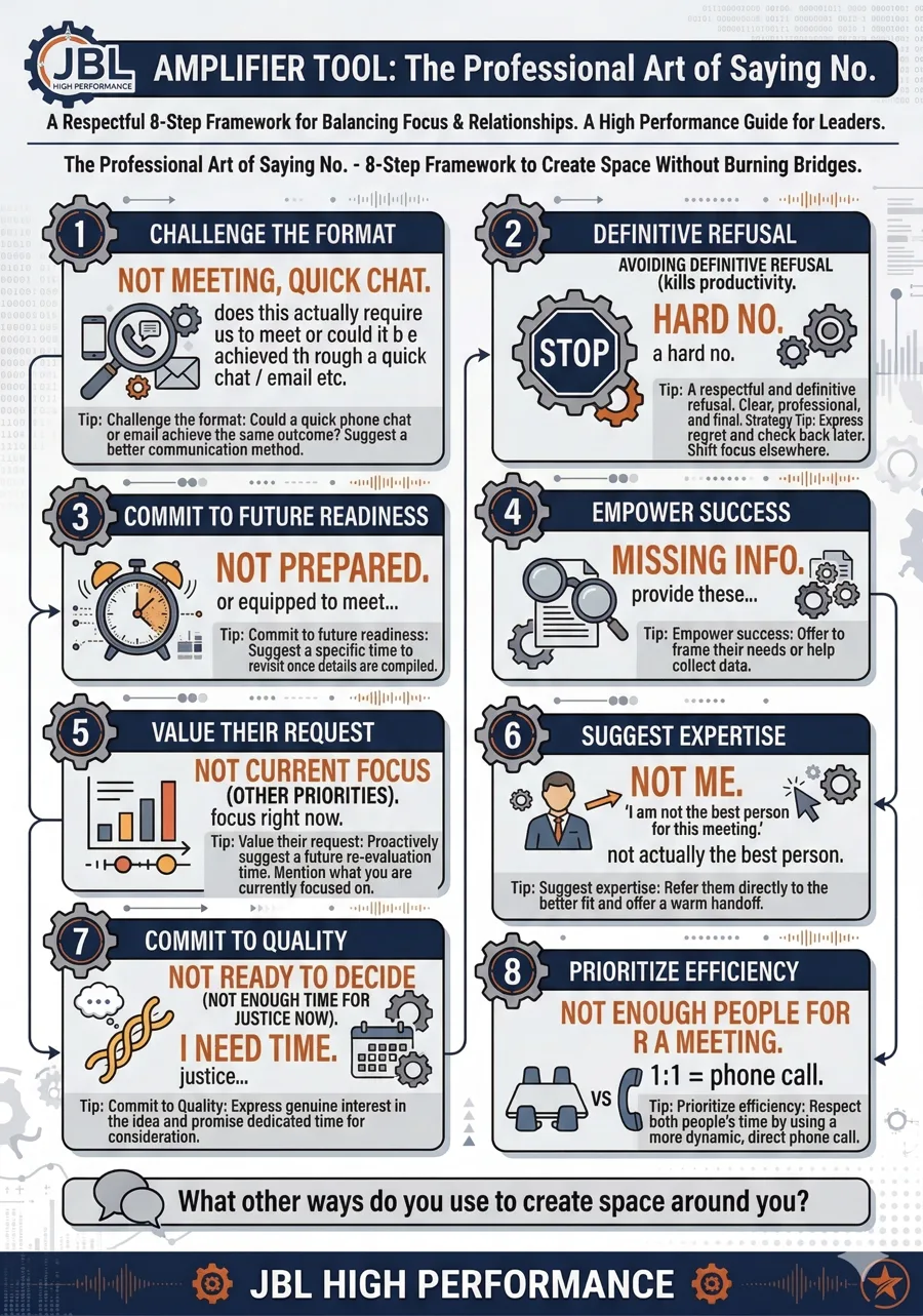 The Professional Art of Saying No framework card